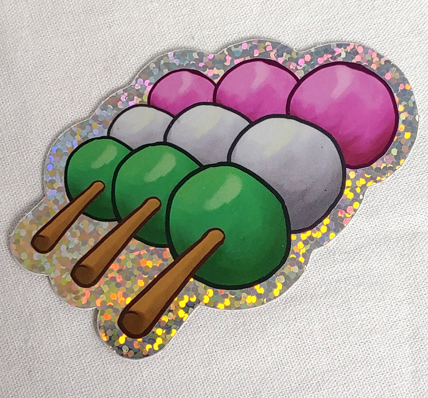 STICKER - dango glitter holo