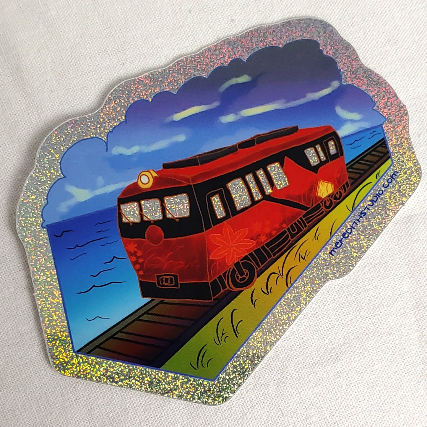 STICKER - momiji train holo pixie dust