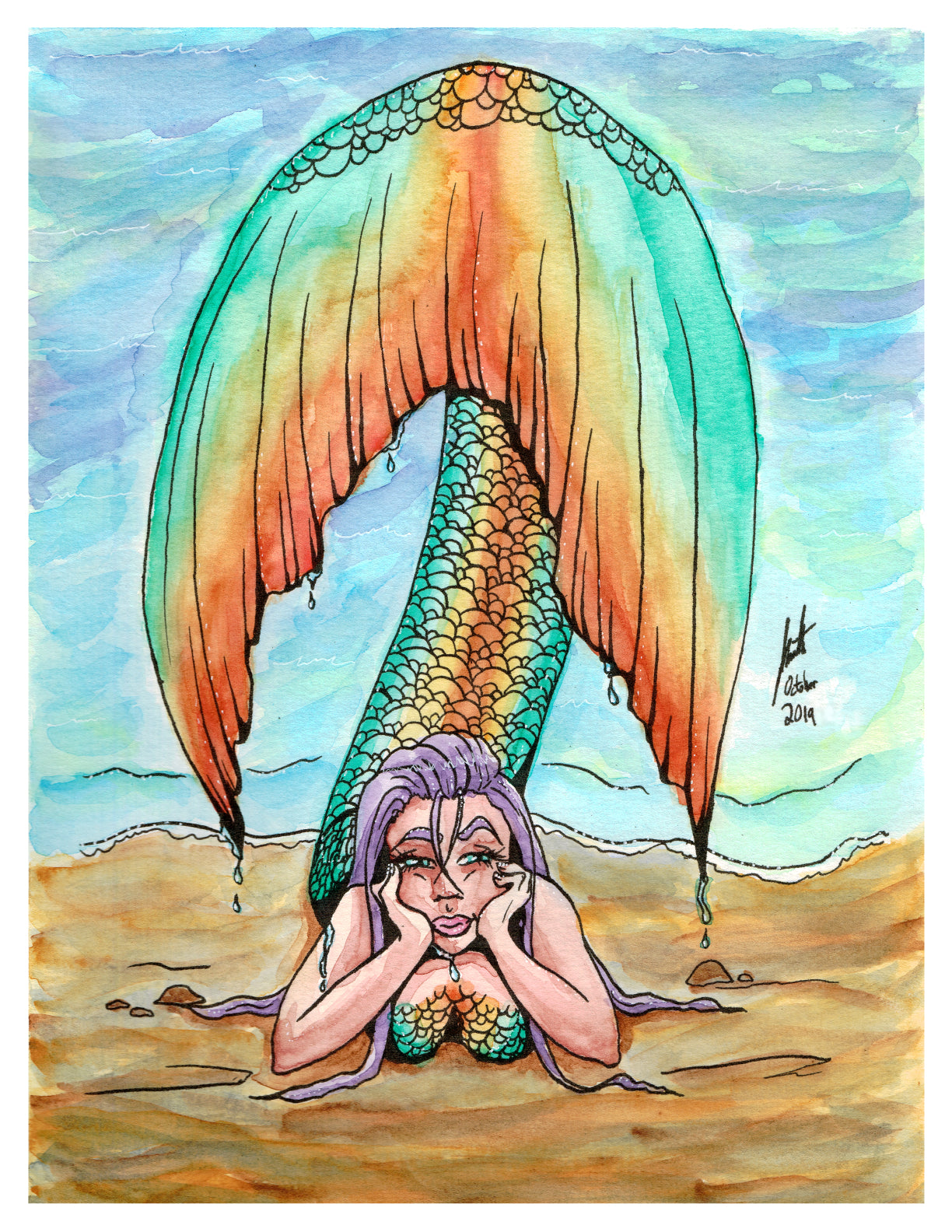 Mersona Commission - Level 3 - Watercolor