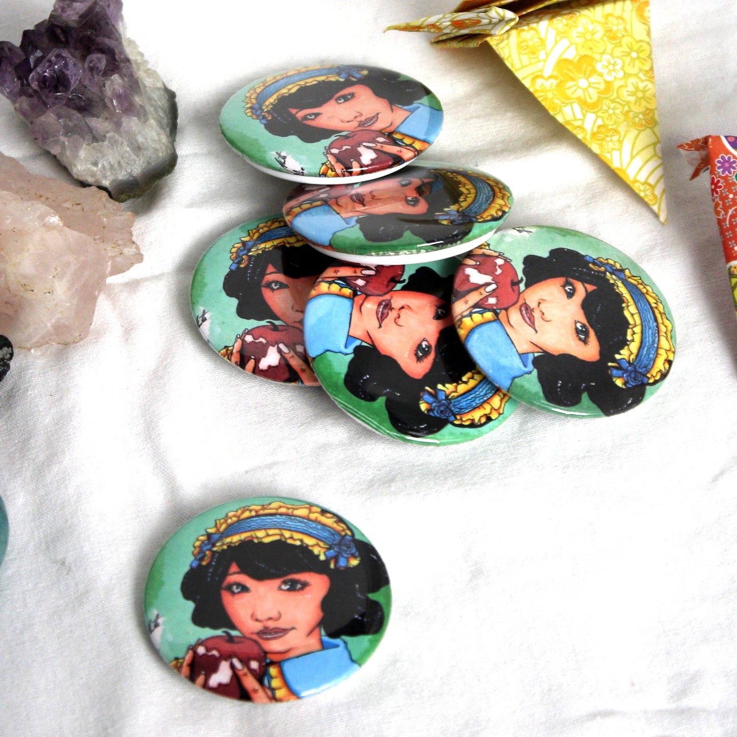 BUTTONS - Faces of Meredith's Art (26 variations)