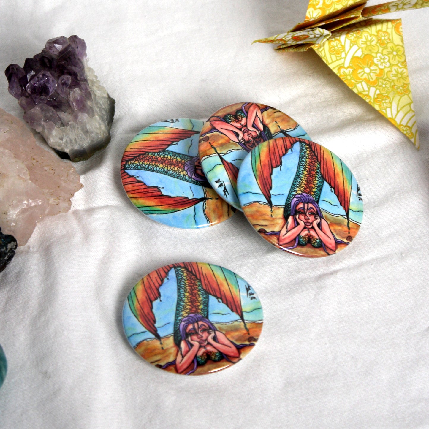 BUTTONS - Faces of Meredith's Art (26 variations)