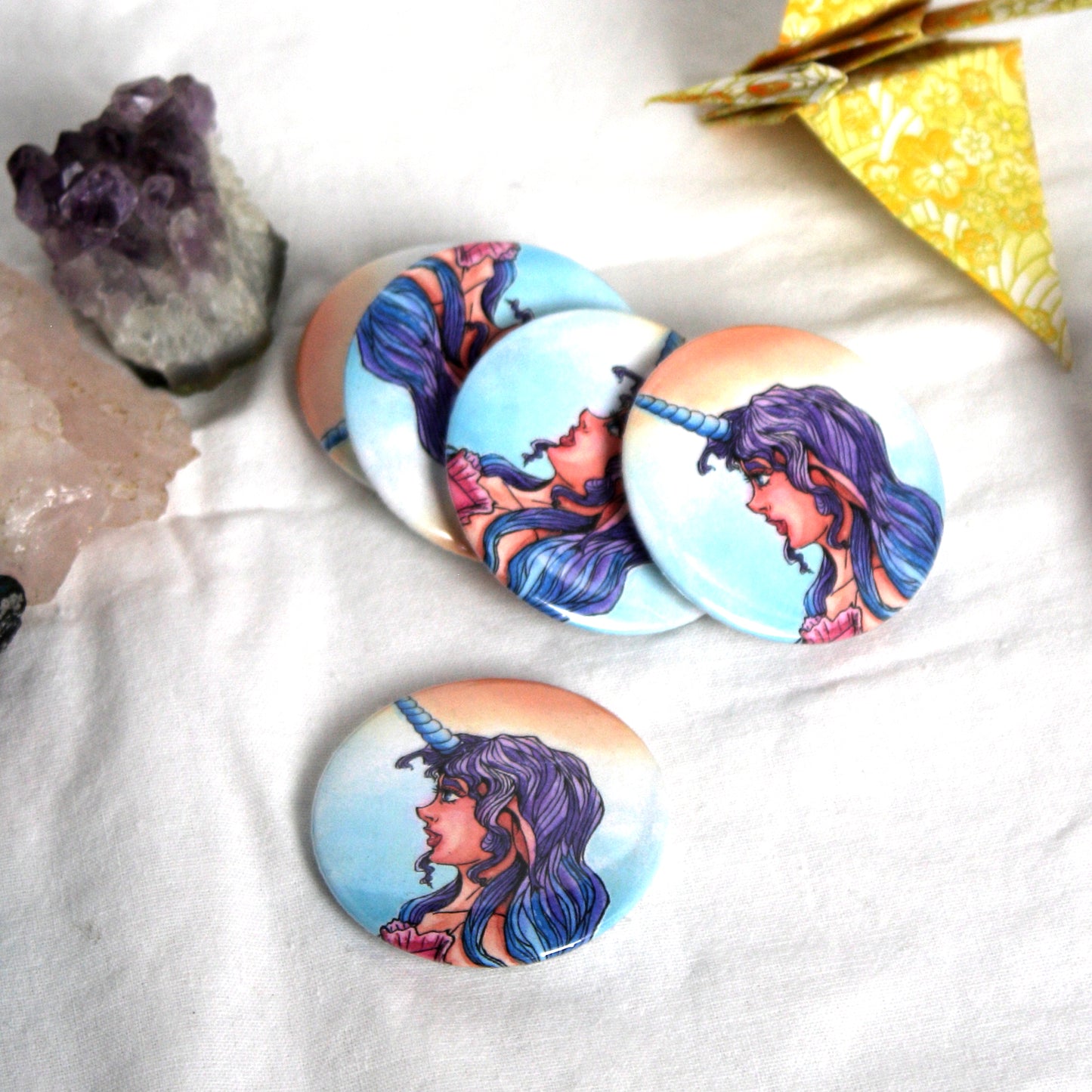 BUTTONS - Faces of Meredith's Art (26 variations)