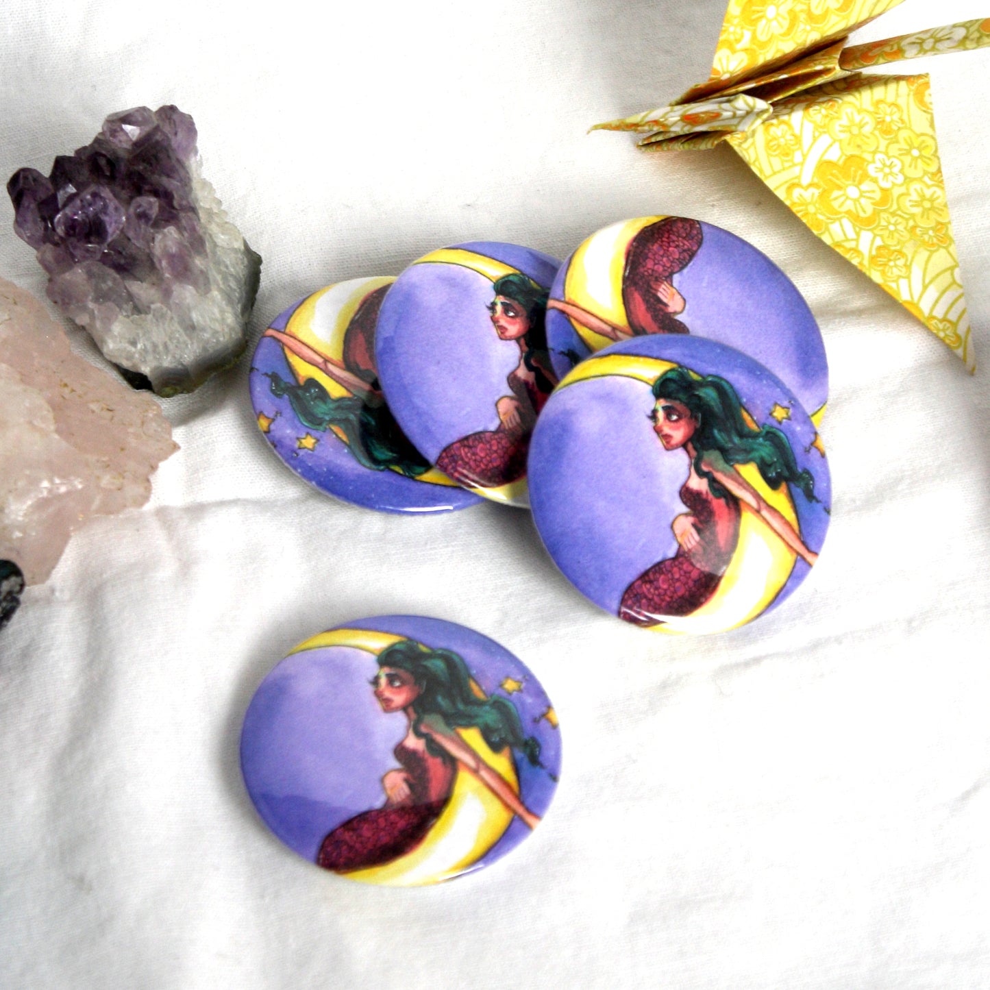 BUTTONS - Faces of Meredith's Art (26 variations)