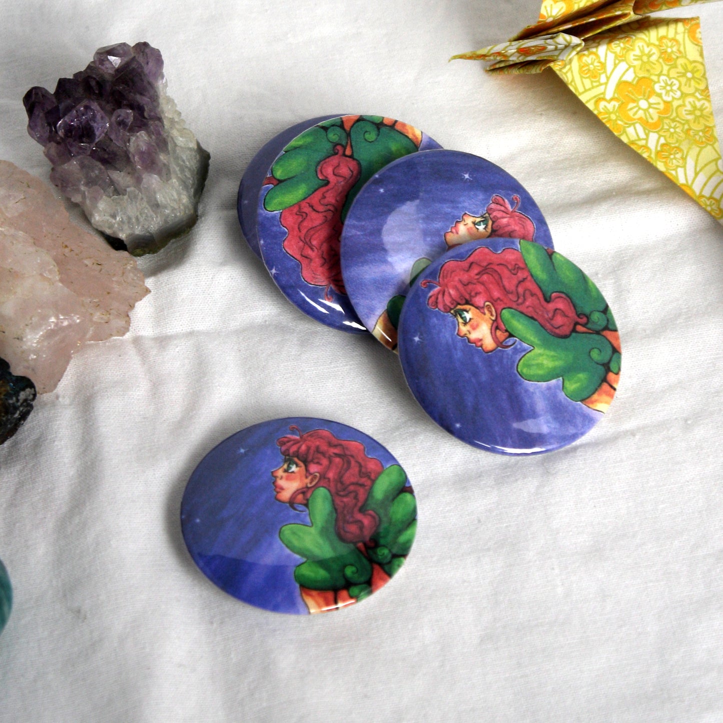 BUTTONS - Faces of Meredith's Art (26 variations)