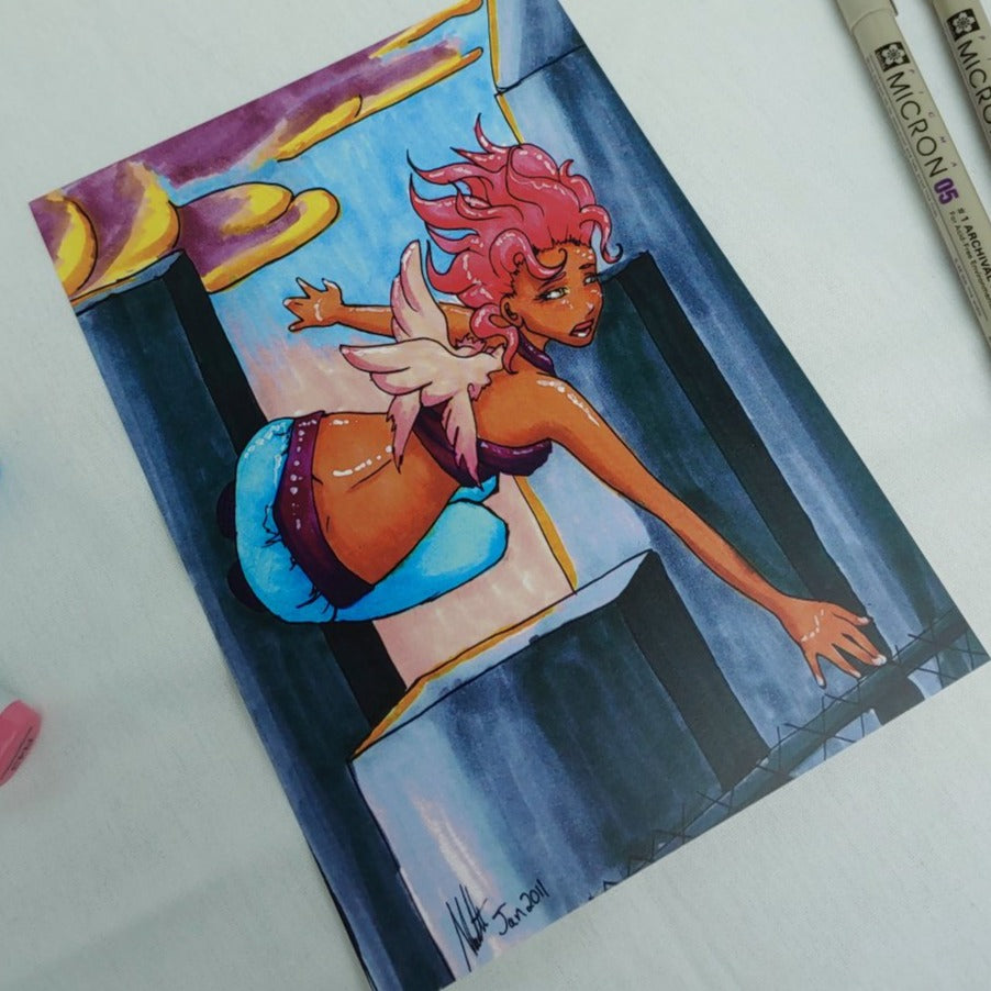 PRINT 5x7 - Parkour Angel
