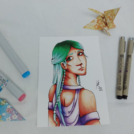 PRINT 5x7 - Looking Back Portrait