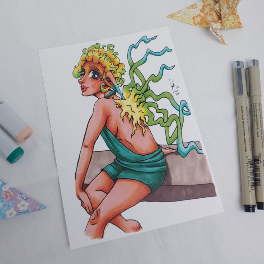 PRINT 5x7 - Fae Growing Wings