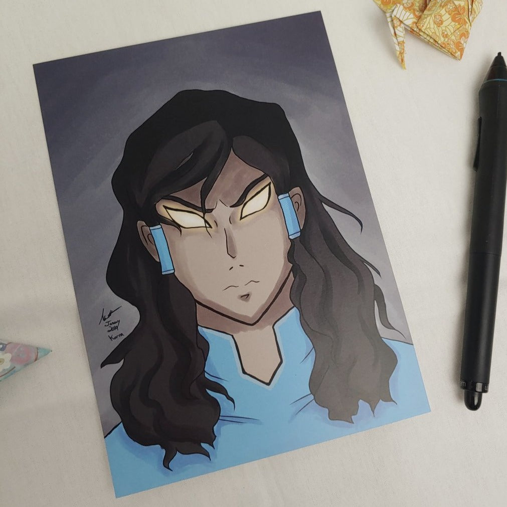 PRINT 5x7 - Korra's Avatar Portrait