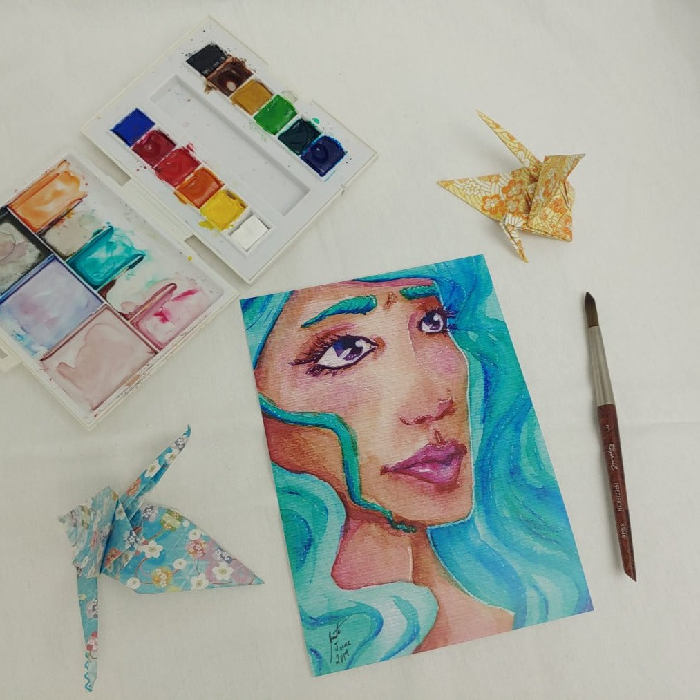 PRINT 5x7 - Ocean Hair Portrait