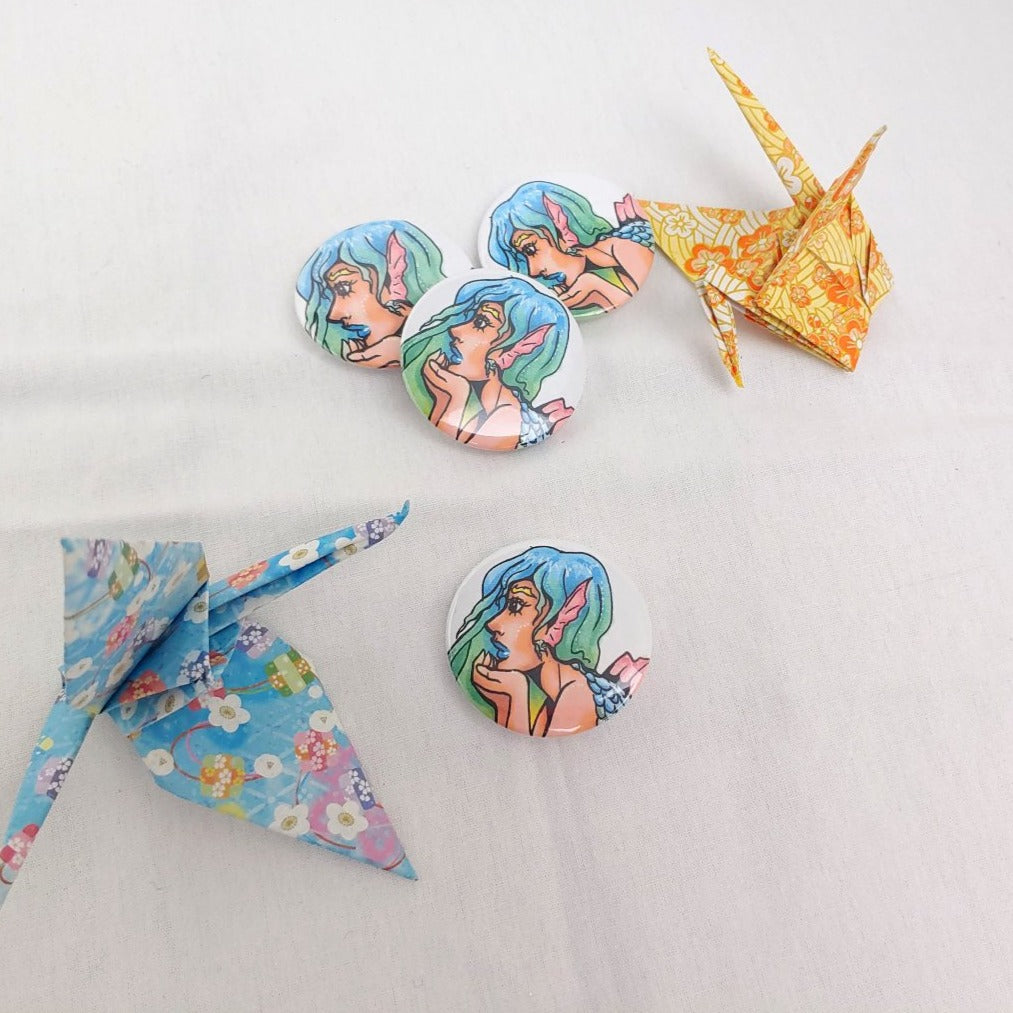 BUTTONS - Faces of Meredith's Art (26 variations)