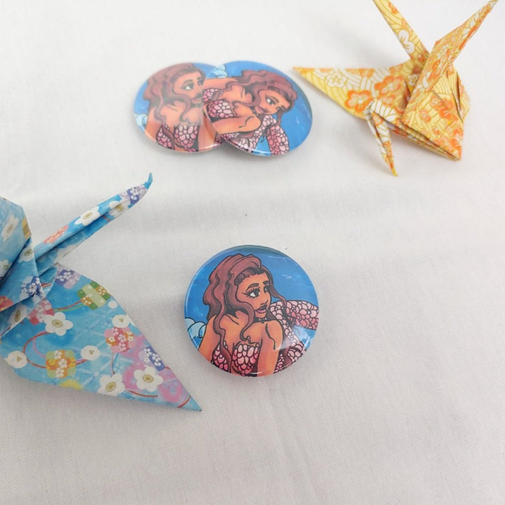 BUTTONS - Faces of Meredith's Art (26 variations)