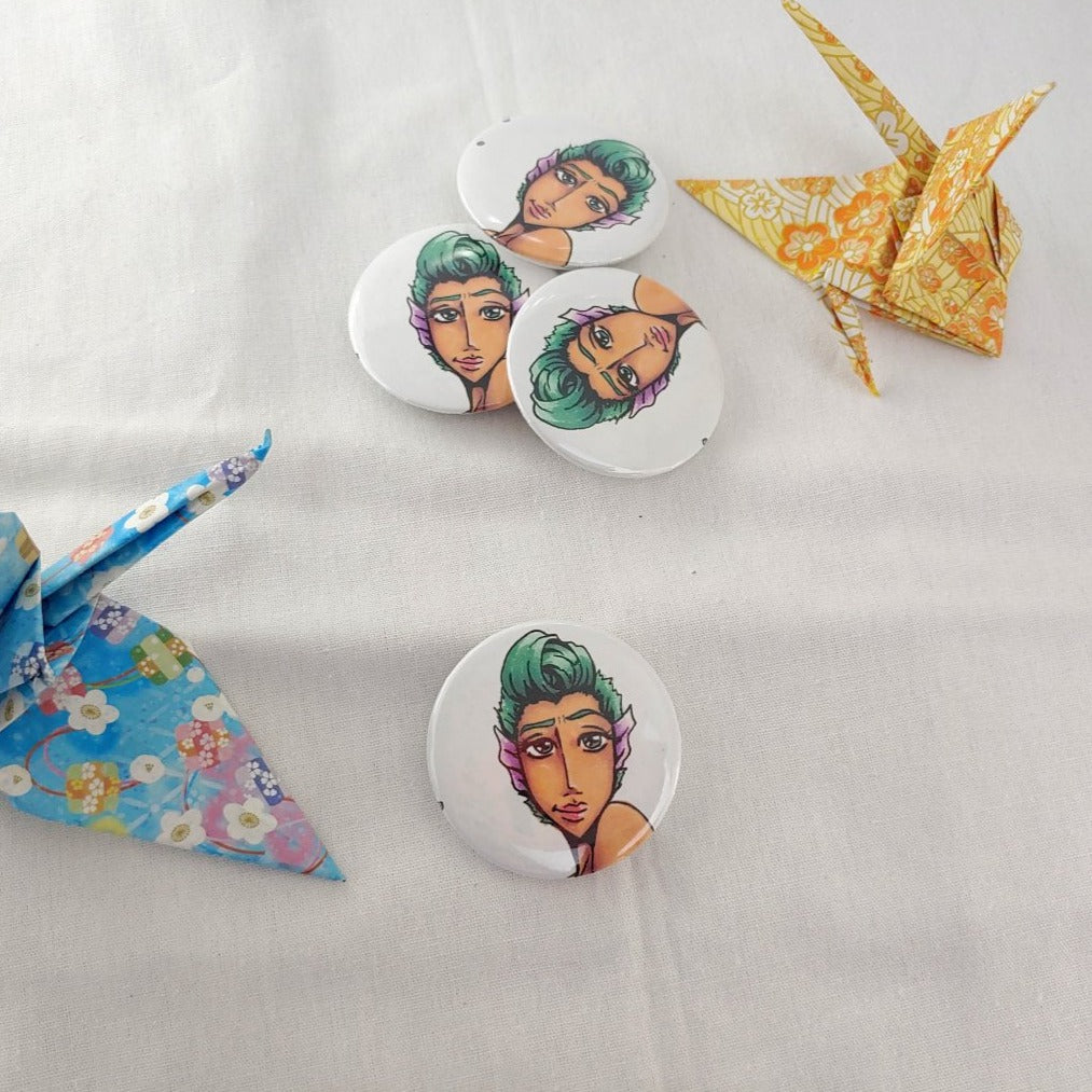 BUTTONS - Faces of Meredith's Art (26 variations)