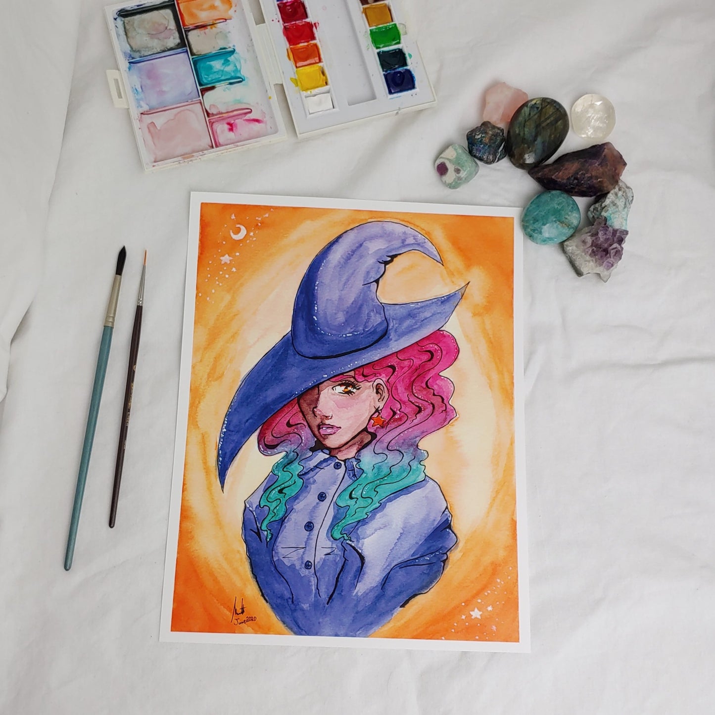 PRINT 8.5x11 - Purple Witchy Hat