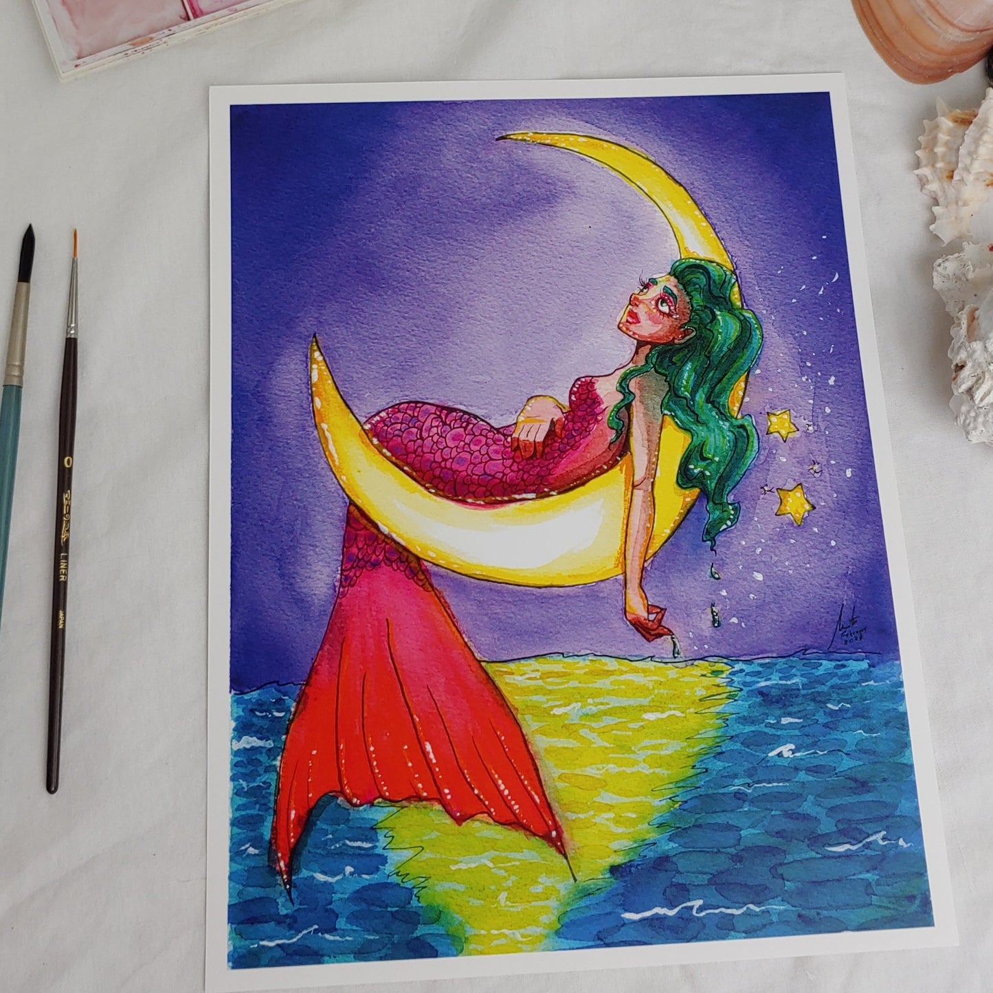 PRINT 8.5x11 - The Mermaid Moon