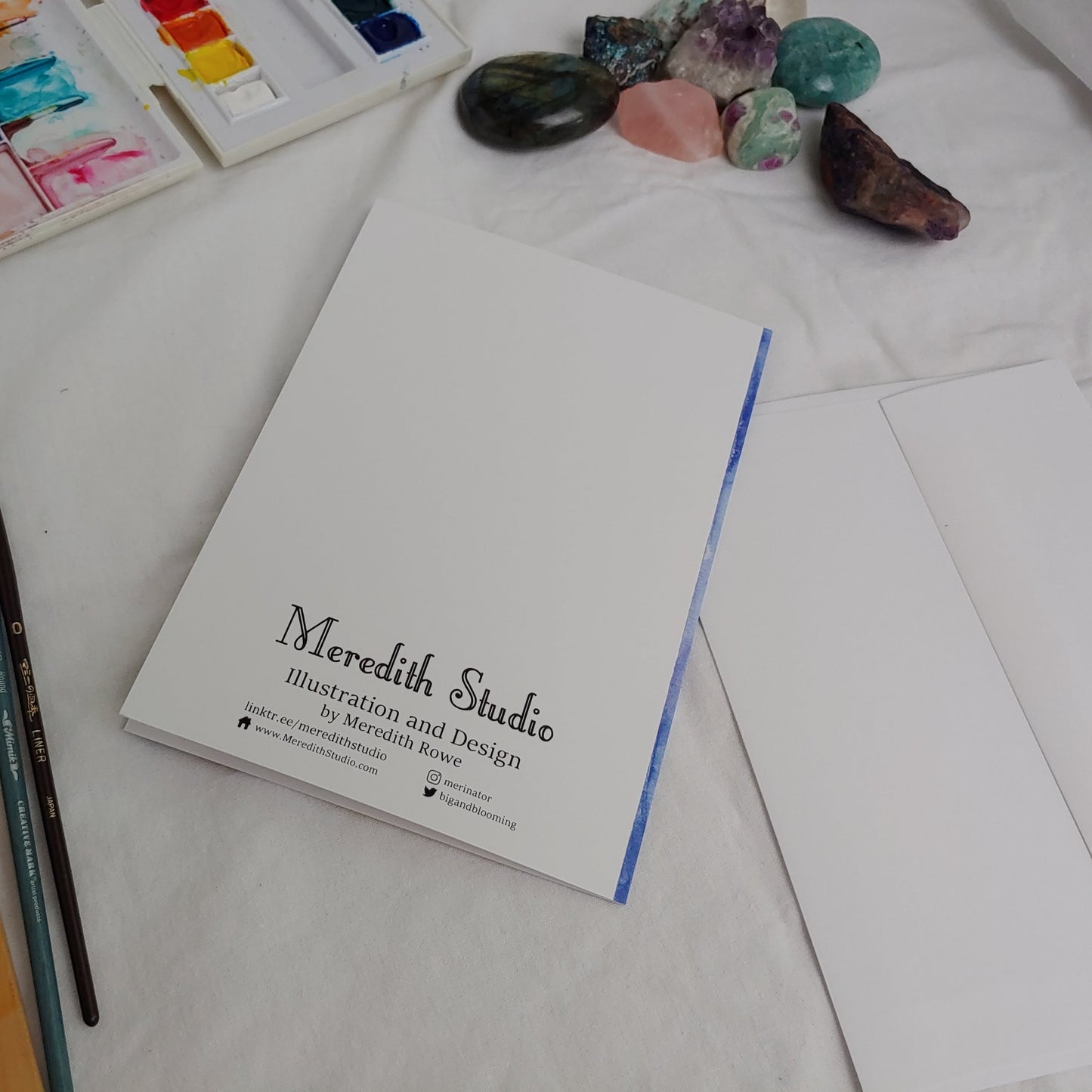 A7 CARD - Teal haired Elven Priestess