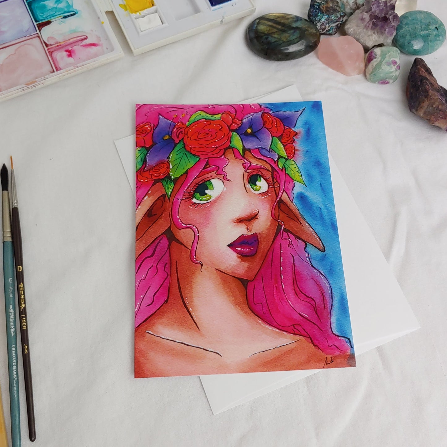 A7 CARD - Flower Elf