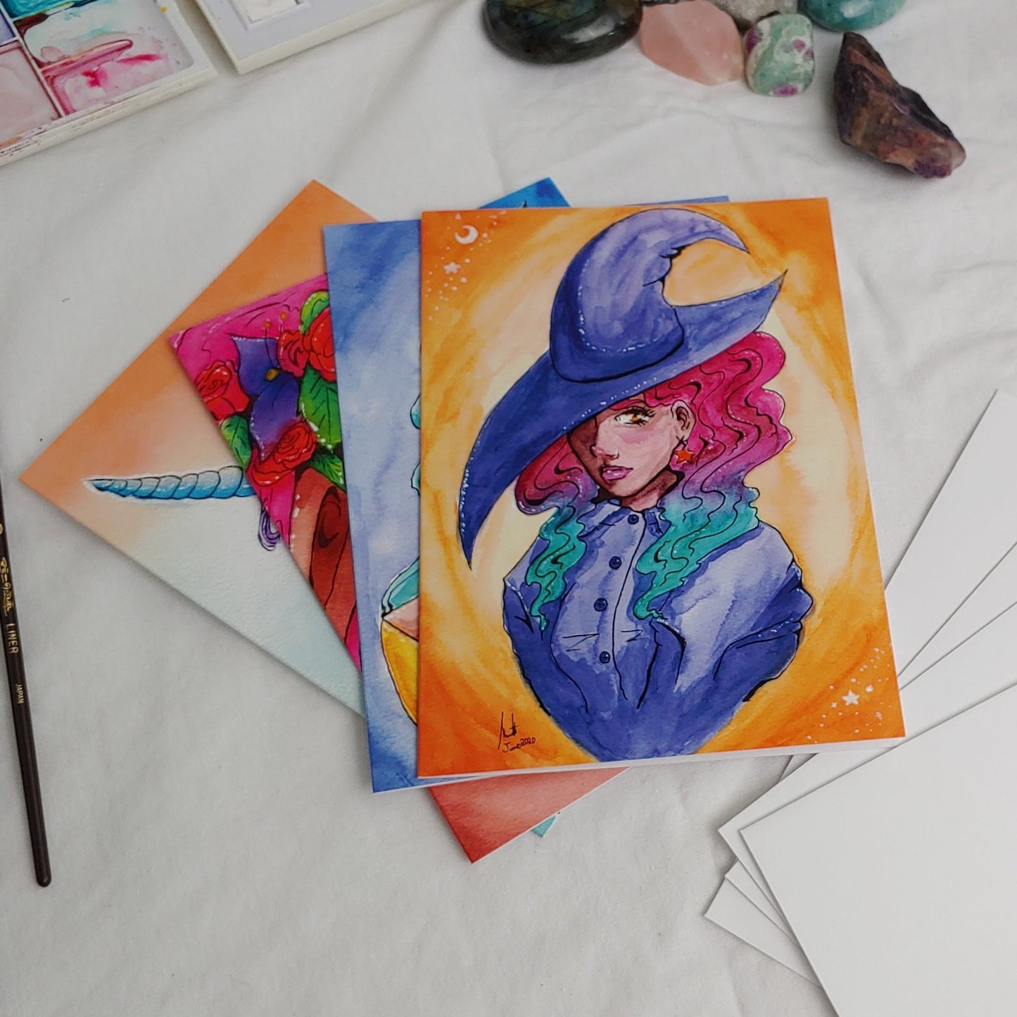 A7 CARD - Fins and Fae Collection of 8 Cards