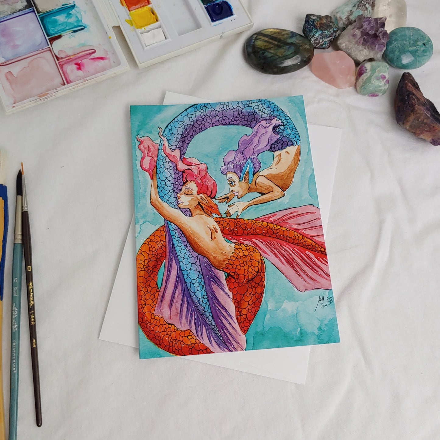 A7 CARD - Fins and Fae Collection of 8 Cards