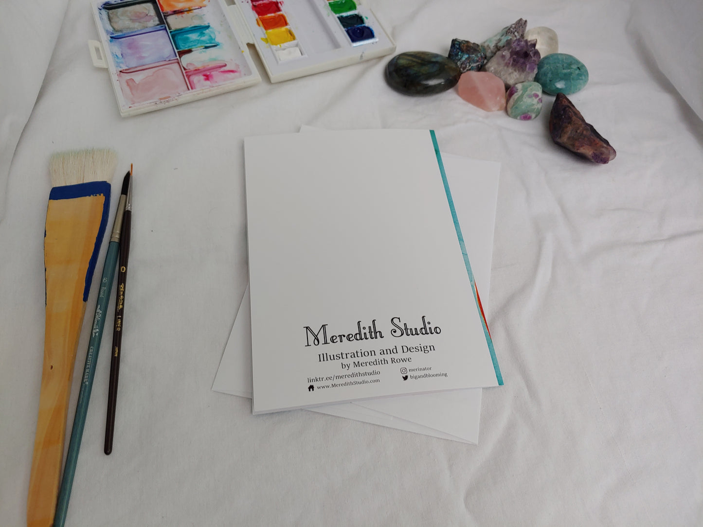 A7 CARD - Purple and Orange Tailed Mermaid