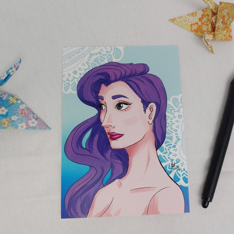 PRINT - Portrait of Violet Hair