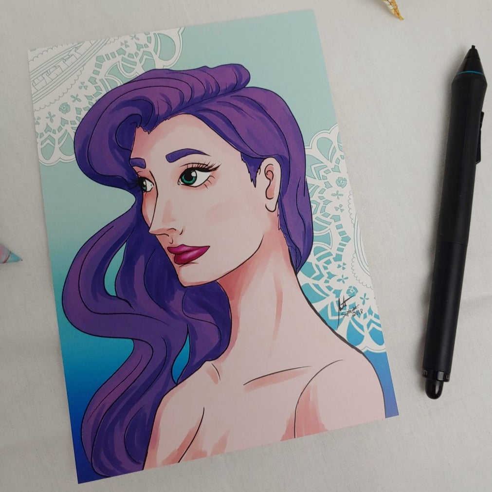 PRINT 5x7 - Portrait of Violet Hair
