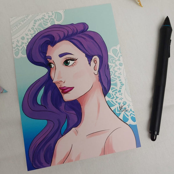 PRINT - Portrait of Violet Hair