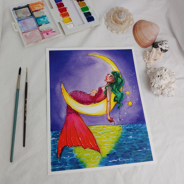 PRINT - The Mermaid Moon