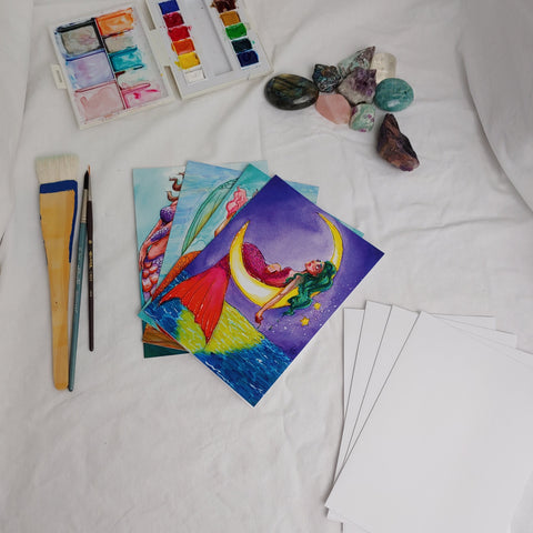A7 CARD - Mermaid Collection of 4 Cards
